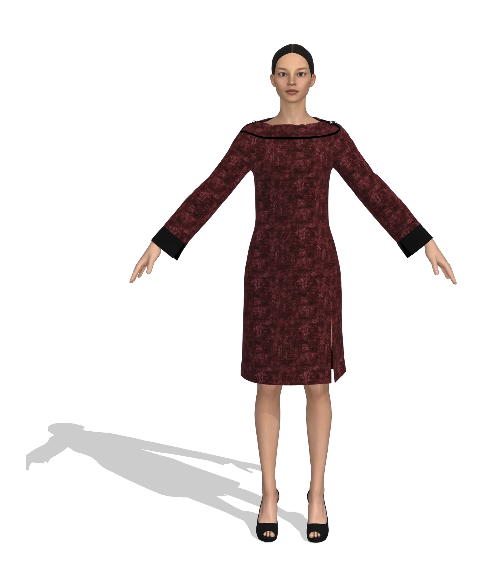 KDscion p155 full sleeve sheath dress